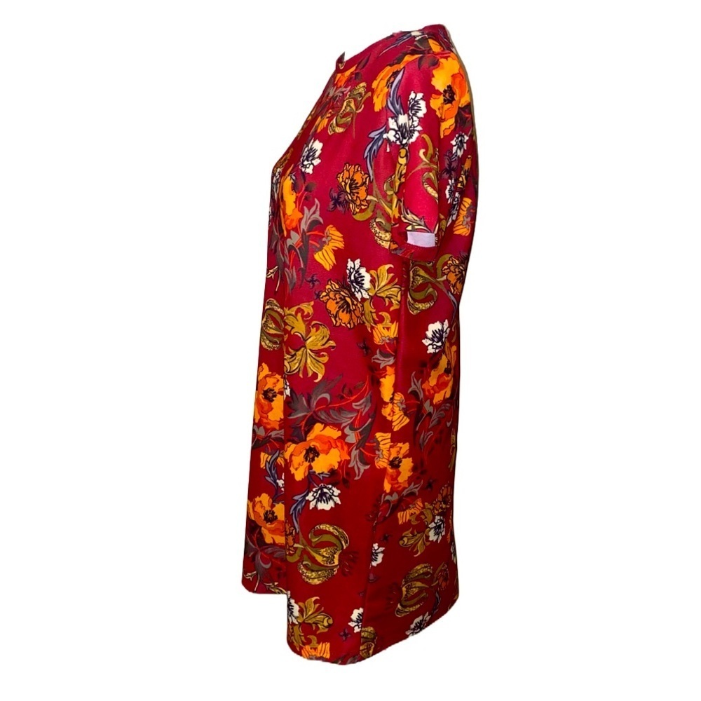 Zara Trafaluc Floral Dress in Red & Yellow Autumn-Winter 17-18 - Picture 3 of 8